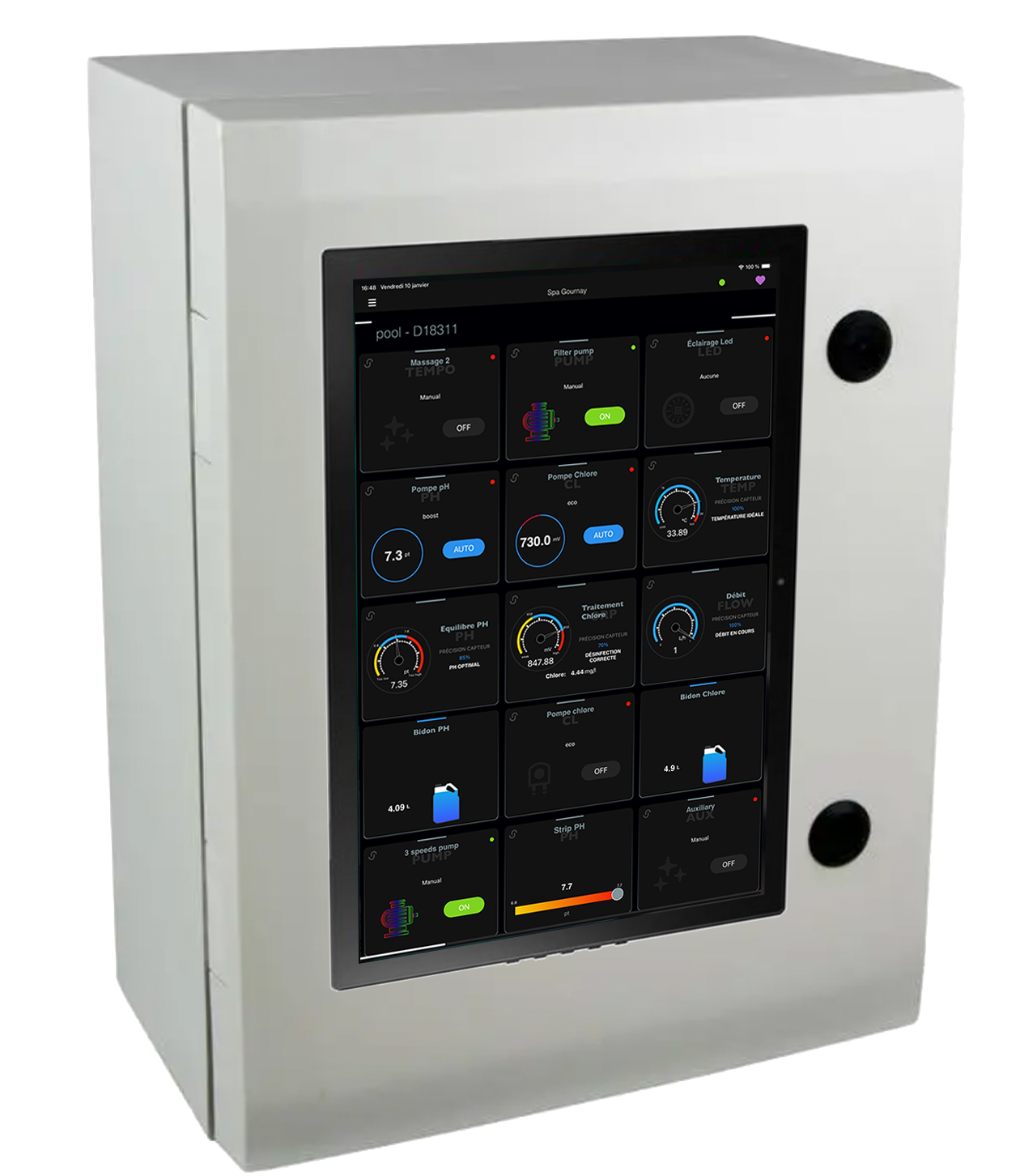 Coffret électrique avec tablette android de 7 à 21 pouces