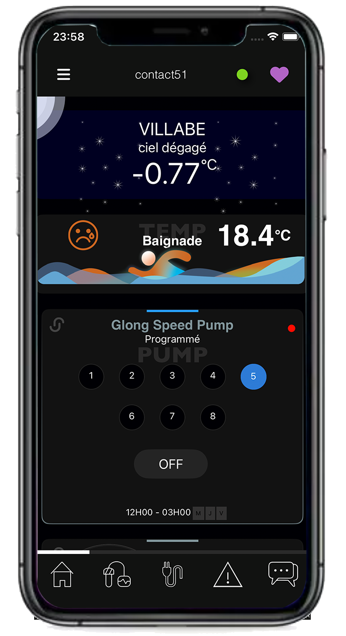 Interface ludique, horloges digitales intégrées
